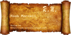 Reeb Marcell névjegykártya
